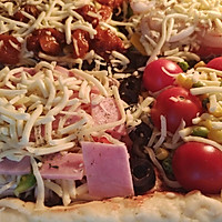 四拼超级至尊披萨（奥尔良鸡肉，海鲜，火腿，芝士玉米）的做法图解19