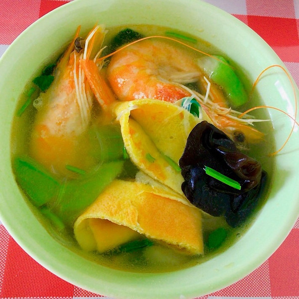 丝瓜海虾汤