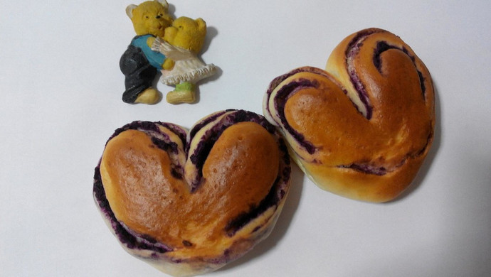 紫薯面包（ 情人节面包 ）——心紫薯于你
