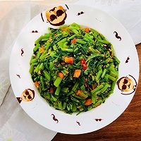 藠头肉沫空心菜的做法图解8