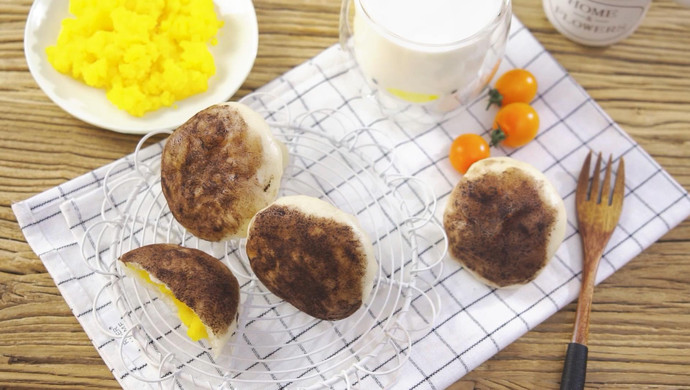 蘑菇奶黄包【孔老师教做菜】