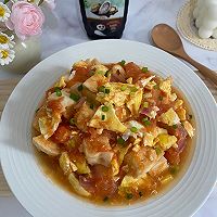 #黄河路美食#番茄鸡蛋烩馍丁的做法图解12