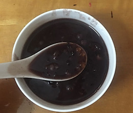 黑糯米红豆西米糖水的做法