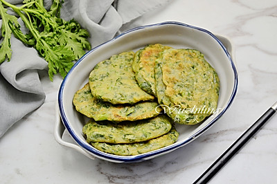 茼蒿鸡蛋煎饼