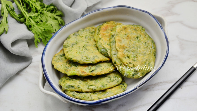 茼蒿鸡蛋煎饼