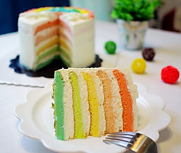 彩虹蛋糕的做法