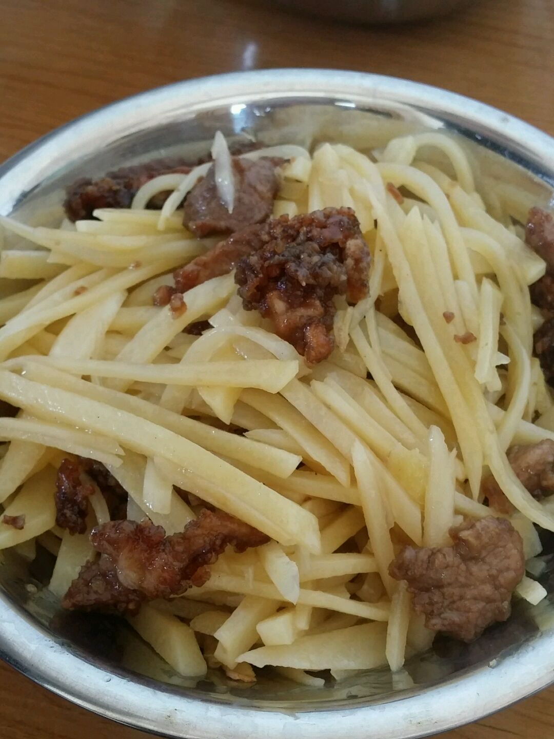 土豆丝炒醋肉的做法图解5