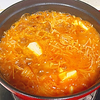 #暖冬酱在手，嗨吃部队锅#韩式泡菜肥牛豆腐汤的做法图解12