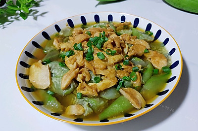 豉香鸡肉蒸丝瓜