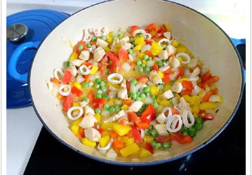 西班牙海鲜饭（PAELLA）的做法图解4