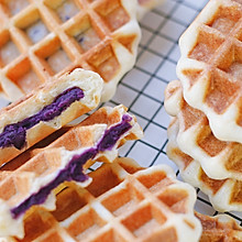 紫薯华夫饼｜超级酥软发酵版