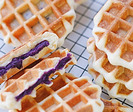紫薯华夫饼｜超级酥软发酵版的做法
