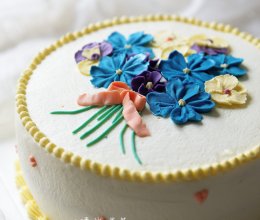 浪漫清新的花朵蛋糕 的做法
