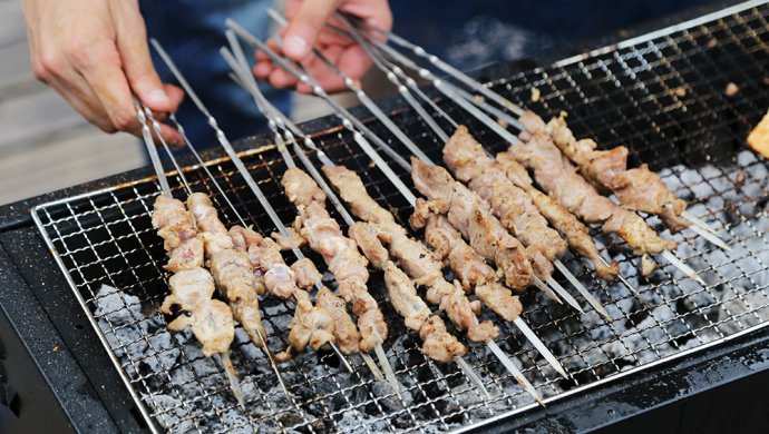 地道的新疆风味羊肉串