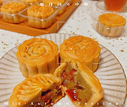 #晒出你的中秋团圆饭#龙井茶莲蓉月饼的做法