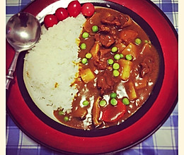 咖喱饭カレーライス（微辣）的做法