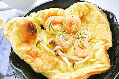 虾仁荷兰松饼