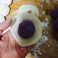 紫薯开花馒头的做法图解5