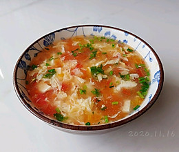 蛋花茄香豆腐汤的做法