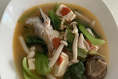 三文鱼头豆腐汤