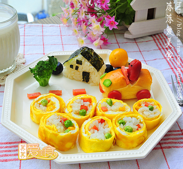 挑食孩子的童趣营养早餐【韩式蛋卷饭】的做法