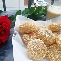 豆沙空心麻球的做法图解9