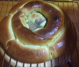 奶香绿茶红豆面包的做法