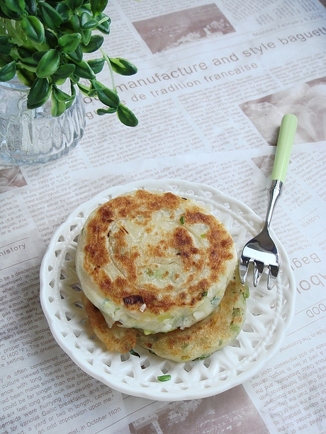 橄榄油葱饼的做法