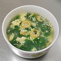 #西班牙橄榄中式创意菜#低脂~橄榄豆苗鸡蛋汤的做法图解1