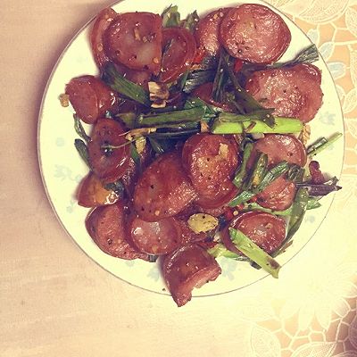 黑椒风味辣炒红肠