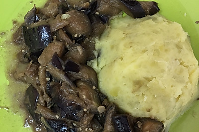 烧茄子土豆泥