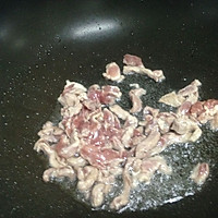 空心菜梗炒肉的做法图解3