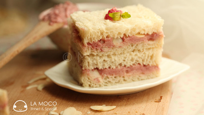 让白面包惊艳-树莓炼乳三明治