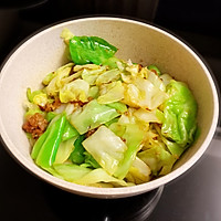日式肉末炒包菜的做法图解7