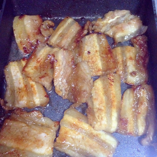 香煎五花肉的做法图解7