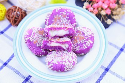 爆浆香芋紫薯饼 宝宝辅食食谱