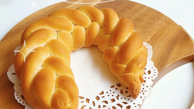 一次发酵的五股辫面包的做法