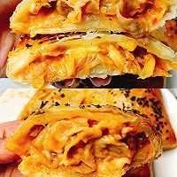 外酥里嫩超多汁过瘾～芝士肥牛泡菜饼的做法图解13