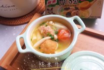 清新可口的快手火锅汤料丝瓜鸡汤的做法