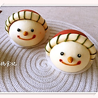 圣诞节⛄️雪人儿小馒头的做法图解9