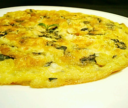 吃出新品味煎鸡蛋饼：紫苏豆腐煎蛋饼的做法