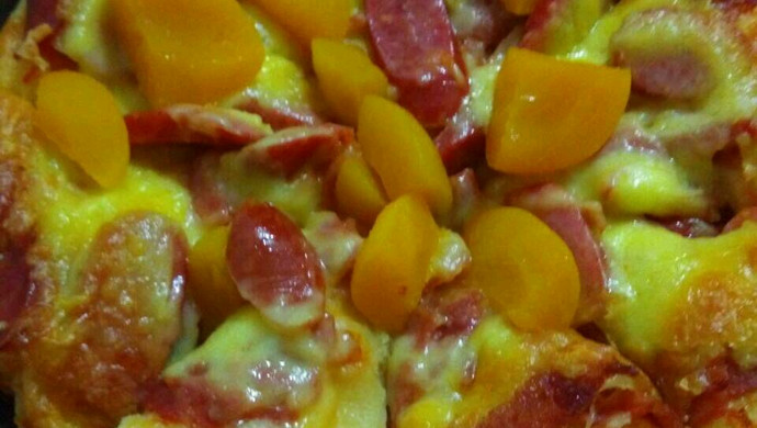黄桃培根香肠披萨