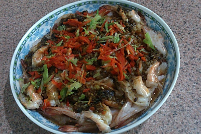 蒜蓉豆鼓蒸虾