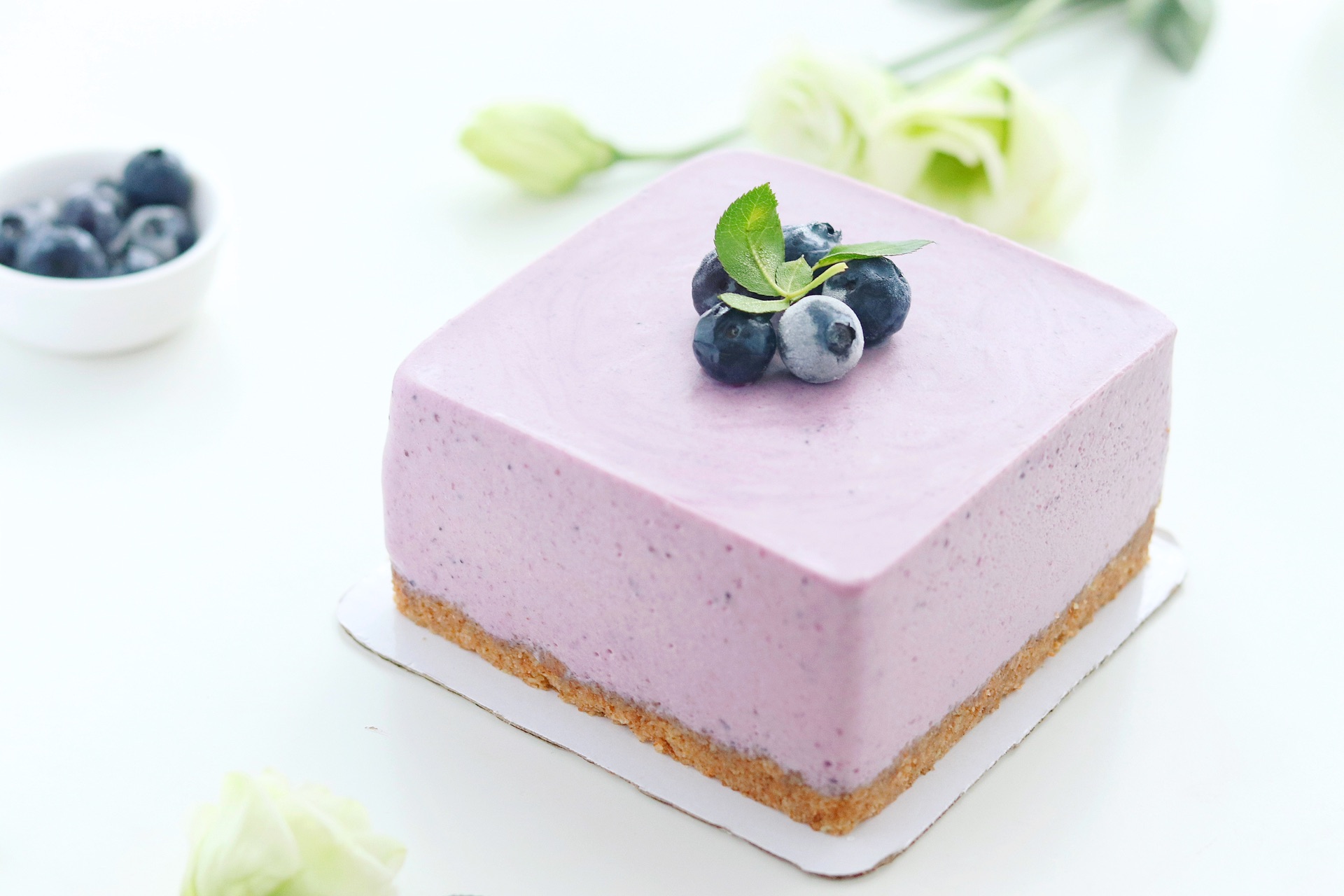 Blueberry yoghurt mousse