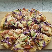 紫甘蓝虾仁披萨#比暖男更暖的是#的做法图解17