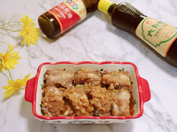 低油免煎炒 | 蒜蓉排骨蒸菜