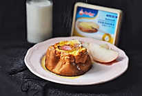 火山口爱情：舒芙蕾蜂蜜酱火山厚松饼，不用烤箱轻松做的做法
