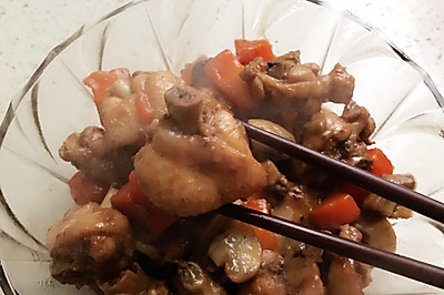 口蘑烧鸡腿