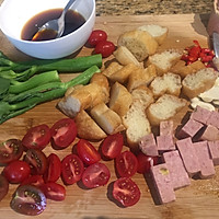 番茄青菜烩油条的做法图解1