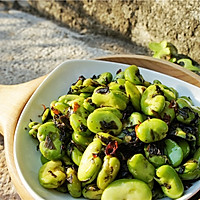 葱油榄菜鲜蚕豆--春季时令小食的做法图解8